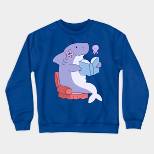 Shark Reading Crewneck Sweatshirt